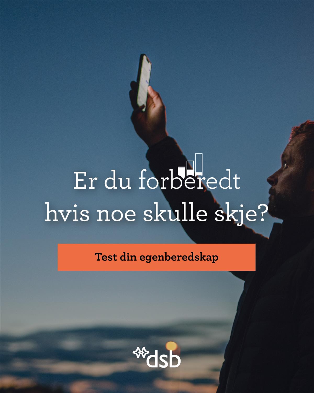 En person med mobiltelefon - Klikk for stort bilde